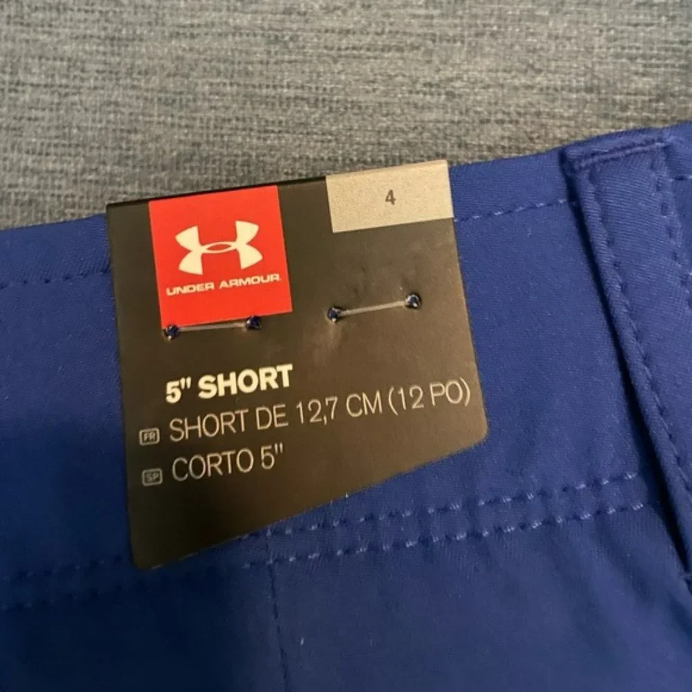 Under Armour Heat Gear Women's Fitted Blue Shorts Size 4